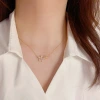 Zircon double flower necklace for women in an Ins-style, niche flower style, the same as the popular online celebrity's high-end, light luxury forest-themed collarbone chain accessory Application Scenario